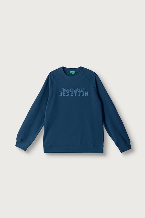 United Colors of Benetton Μπλούζα παιδική βαμβακερή σκούρα μπλε 3J68C10UC