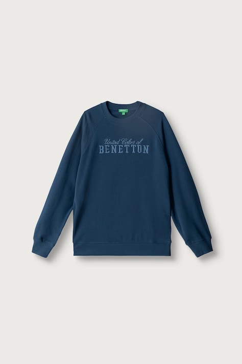 United Colors of Benetton Pulover otroški bombažen mornarsko moder 3J68C10UC