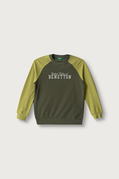 United Colors of Benetton Bluza dziecięca bawełniana zielona 3J68C10UC