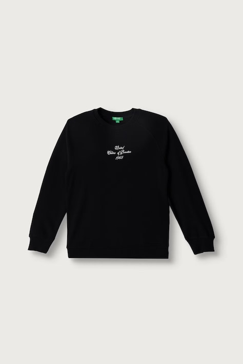 United Colors of Benetton Μπλούζα παιδική βαμβακερή μαύρη 3J68C10UC