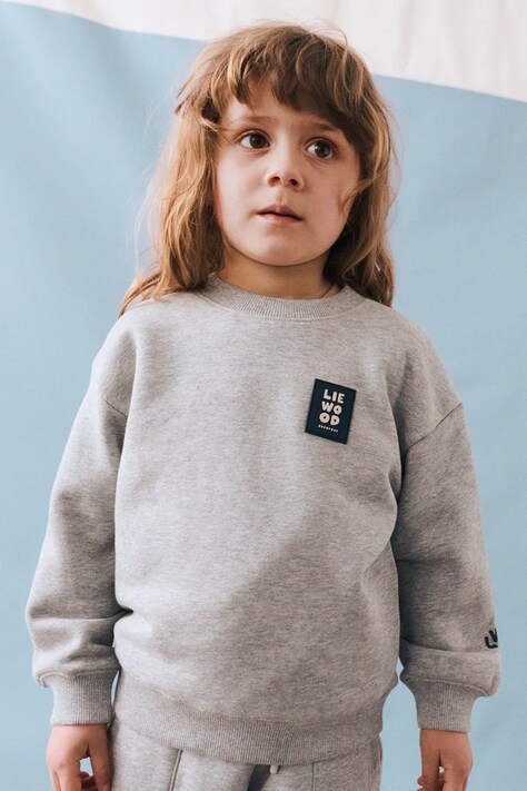 Liewood Bluza dziecięca bawełniana Ridley Sweatshirt szara LW20778