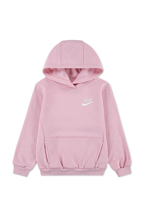 Nike Bluza z kapturem dziecięca z bawełną różowa 36L088