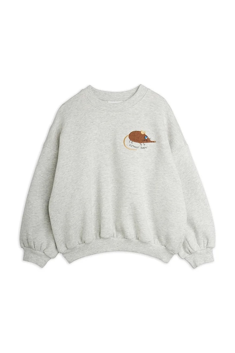 Mini Rodini Bluza dziecięca bawełniana Elephant szara 26720130