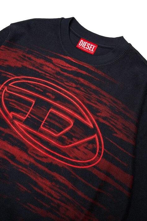 Diesel Bluza dziecięca SFRIT OVER SWEAT-SHIRT czarna J02984