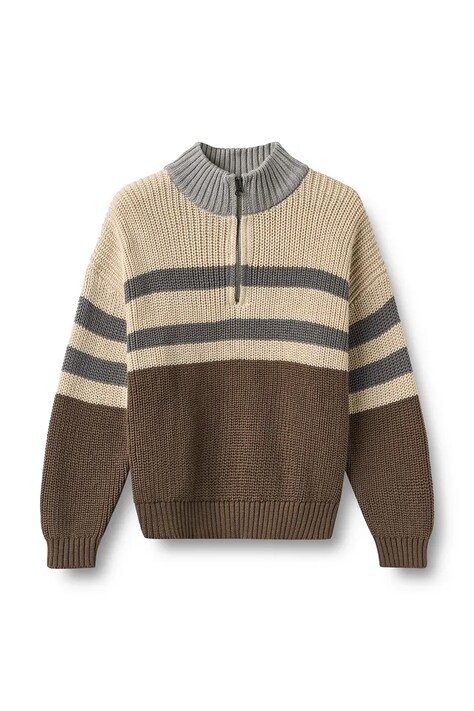 Wheat Sweter dziecięcy bawełniany beżowy 2537-560-GOTS