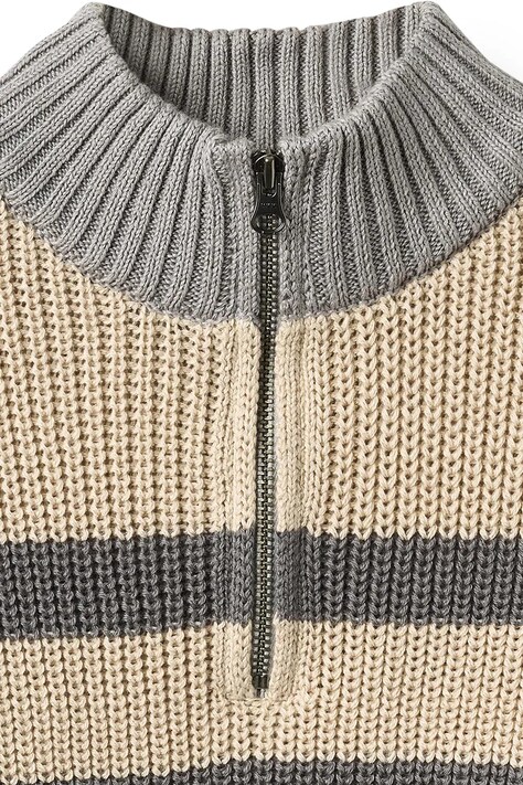 Wheat Sweter dziecięcy bawełniany beżowy 2537-560-GOTS