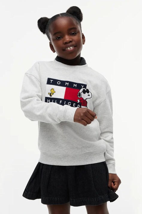 Tommy Hilfiger bluza dziecięca bawełniana szara KS0KS00764