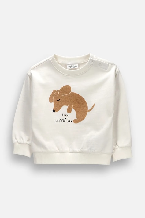 Coccodrillo μπλούζα παιδική με βαμβάκι μπεζ SMALL WONDER UNISEX NEWBORN