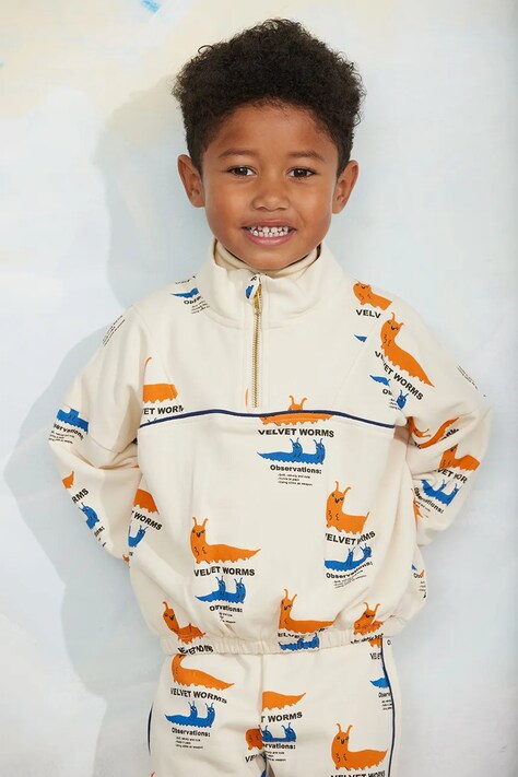 Mini Rodini bluza dziecięca bawełniana beżowa 26720119