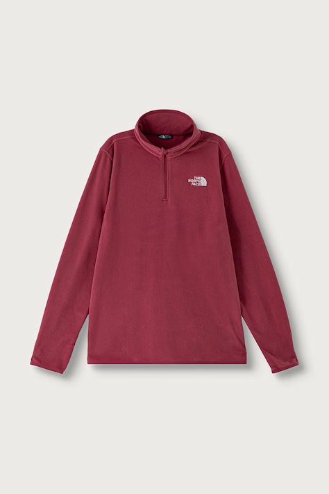 The North Face Dukserica za djecu s flisom TEEN GLACIER 1/4 ZIP PULLOVER roza NF0A8CVGNMP1