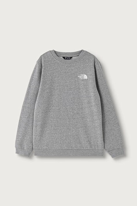 The North Face Dukserica za djecu s pamukom TEEN EVOLUTION BOX NSE CREW siva NF0A8F9WCQO1