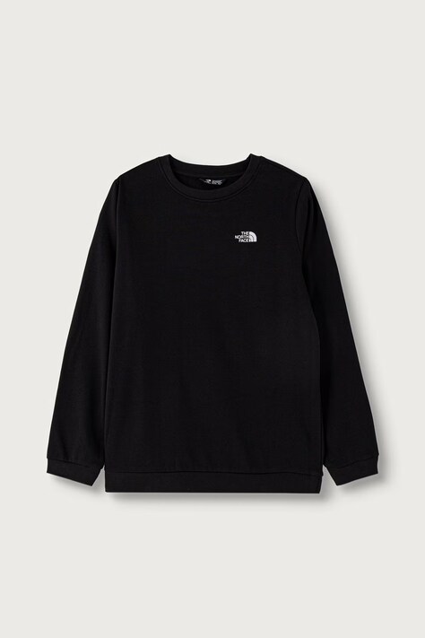 The North Face Dukserica za djecu s pamukom TEEN EVOLUTION SIMPLE DOME CREW crna NF0A8ESMJK31