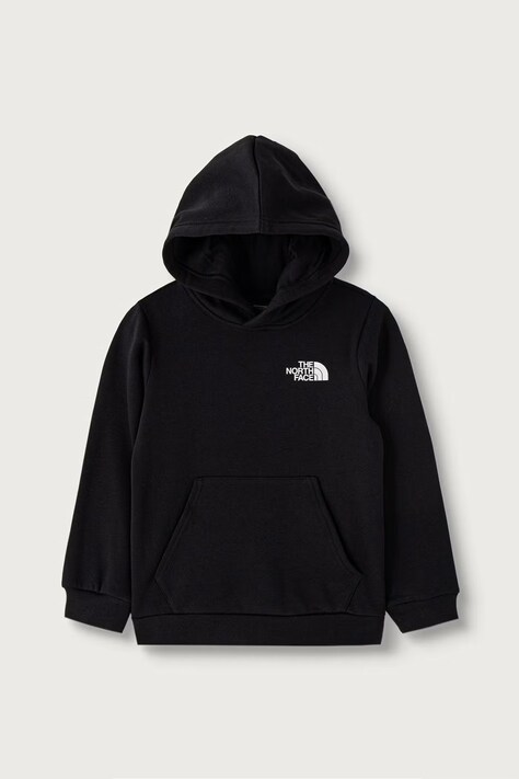 The North Face Dukserica sa kapuljačom za djecu s pamukom TEEN EVOLUTION BOX NSE PULLOVER HOODIE crna NF0A8CV5JK31