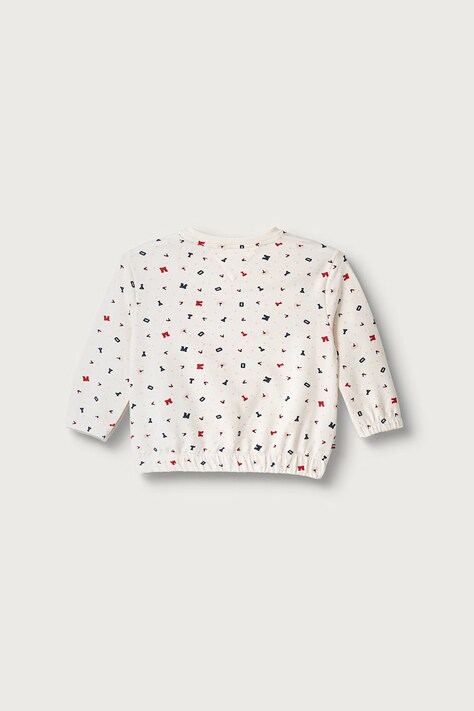 Tommy Hilfiger melegítőfelső bébi pamuttal fehér KN0KN02337