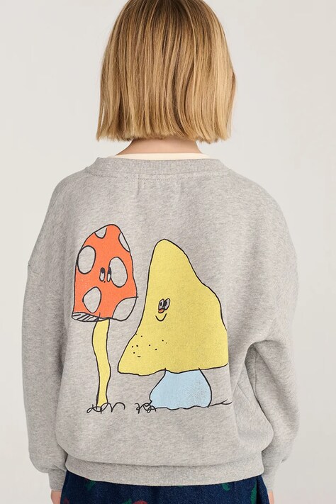 Bobo Choses oversize dukserica za djecu od pamuka Mush Monster siva B226AC036