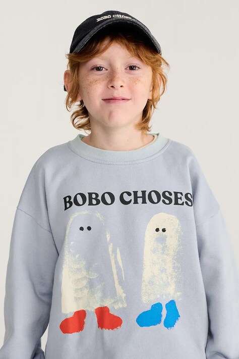Bobo Choses μπλούζα παιδική βαμβακερή Booty Ghosts μπλε B226AC031