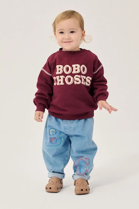 Bobo Choses Μπλούζα βρεφική βαμβακερή μπορντό B226AB099