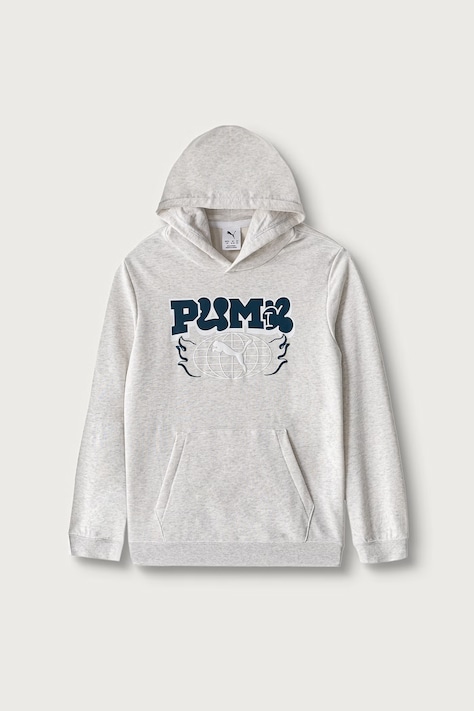 Puma Bluza z kapturem dziecięca z bawełną MID90s Hoodie szara 694664