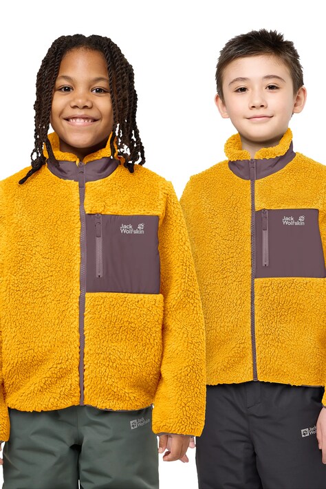 Jack Wolfskin Bluza polarowa dziecięca ICE CURL żółta 1609162