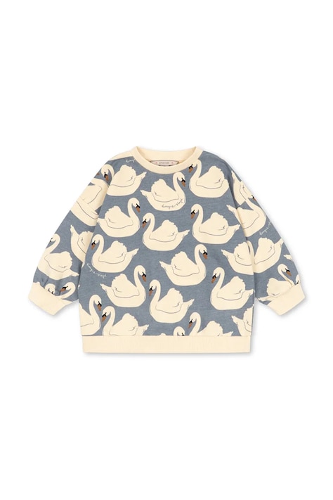 Konges Sløjd Bluza dziecięca bawełniana LOUPY PRINT SWEAT SHIRT GOTS niebieska KS106116