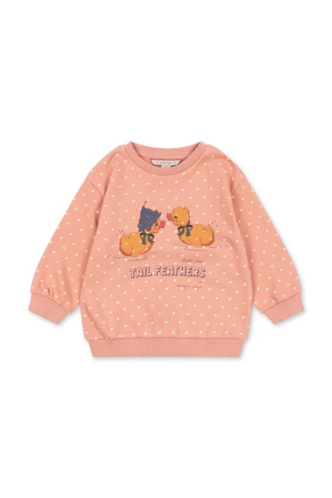 Konges Sløjd Bluza dziecięca bawełniana SPOTTY SWEAT BLOUSE GOTS różowa KS107375