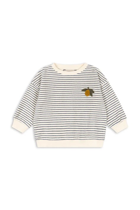Konges Sløjd Μπλούζα oversize παιδική βαμβακερή ITTY SWEAT SHIRT GOTS λευκή KS106045