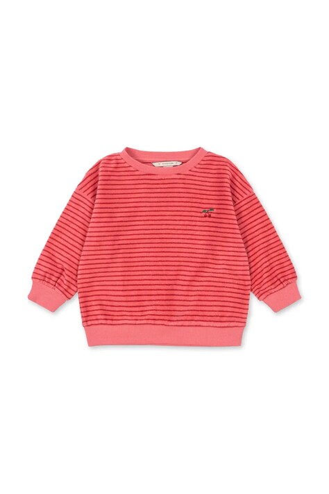 Konges Sløjd oversize mikina detská bavlnená ITTY SWEAT SHIRT GOTS ružová KS106045
