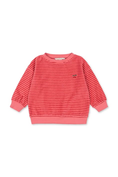 Konges Sløjd oversize mikina detská bavlnená ITTY SWEAT SHIRT GOTS ružová KS106045