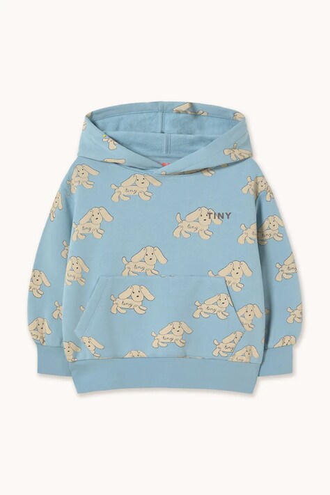Tinycottons kapucnis melegítőfelső gyerek pamut DOGS HOODIE kék AW26-348