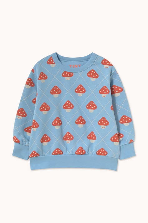Tinycottons mikina dětská bavlněná MUSHROOMS SWEATSHIRT modrá AW26-335