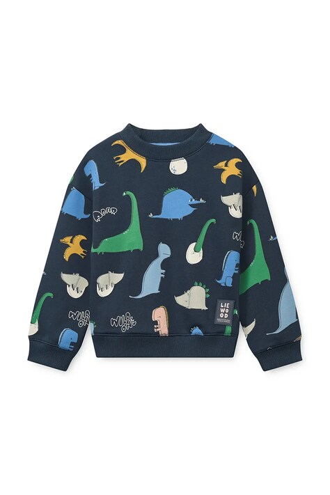 Liewood Bluza dziecięca bawełniana Ridley Printed Sweatshirt granatowa LW20989