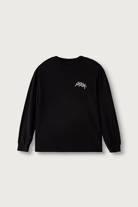 Napapijri Longsleeve dziecięcy bawełniany S-ELLIS LS czarny NP0A8BJK9411