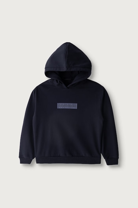 Napapijri Bluza z kapturem dziecięca z bawełną B-NEW BOX LOGO H W granatowa NP0A8BA91761