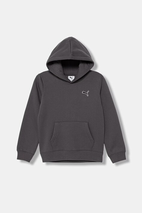 Puma bluza z kapturem dziecięca z bawełną ESS ELEVATED Hoodie FL szara 694701