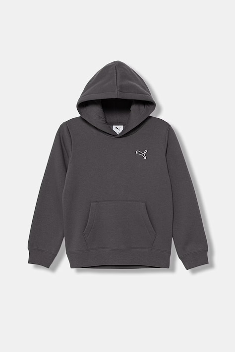 Puma bluza z kapturem dziecięca z bawełną ESS ELEVATED Hoodie FL szara 694701