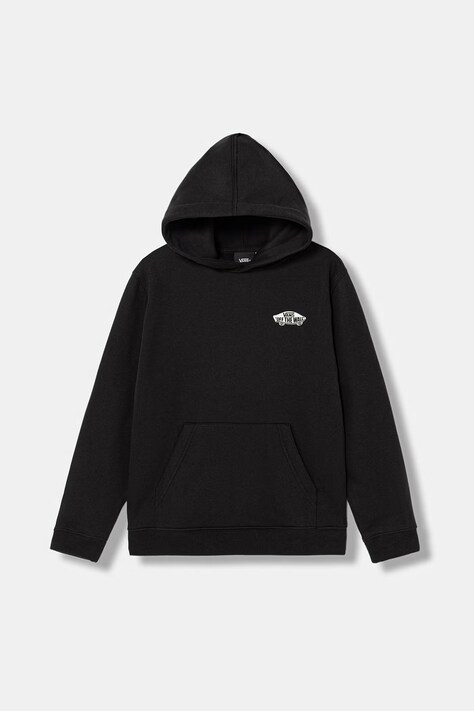 Vans bluza z kapturem dziecięca Double St czarna VN0010E7BLK1