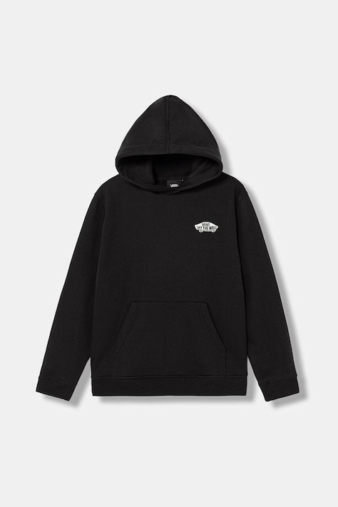 Vans bluza z kapturem dziecięca Double St czarna VN0010E7BLK1