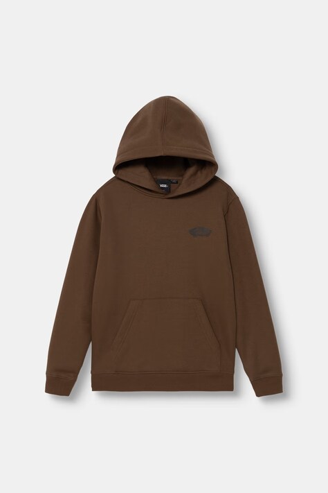 Vans bluza z kapturem dziecięca z bawełną Double St czarna VN0010E7FST1