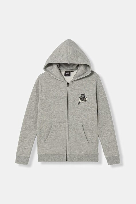 Vans bluza z kapturem dziecięca z bawełną Dumpster szara VN000W8702F1
