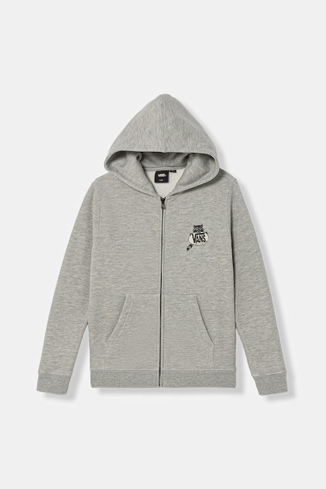 Vans bluza z kapturem dziecięca z bawełną Dumpster szara VN000W8702F1