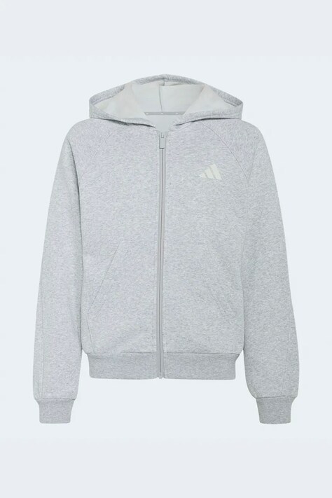 adidas bluza rozpinana z kapturem dziecięca z bawełną szara KS5139