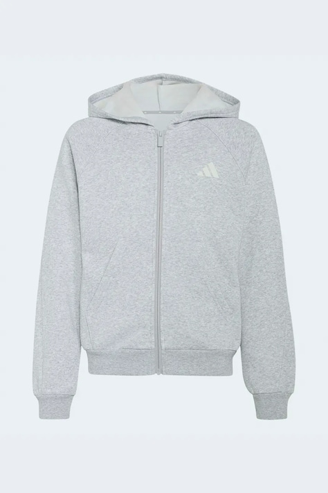 adidas bluza rozpinana z kapturem dziecięca z bawełną szara KS5139