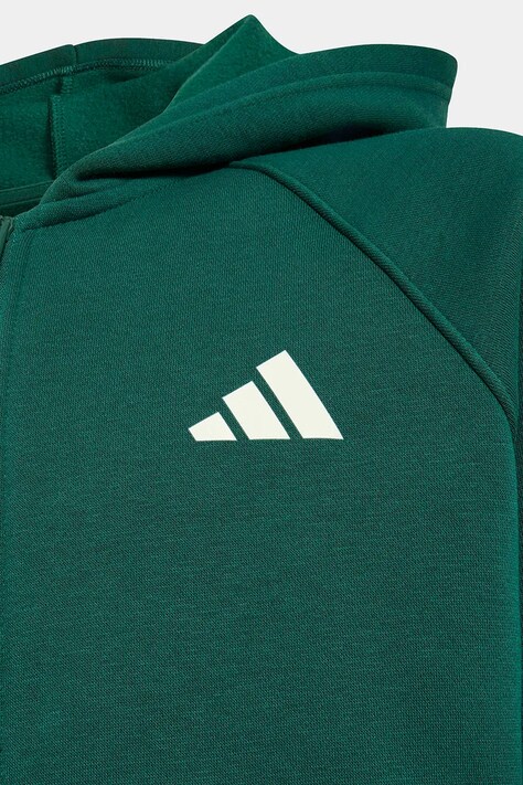 adidas кофта на застібці з капюшоном дитяча з бавовною — фото 4