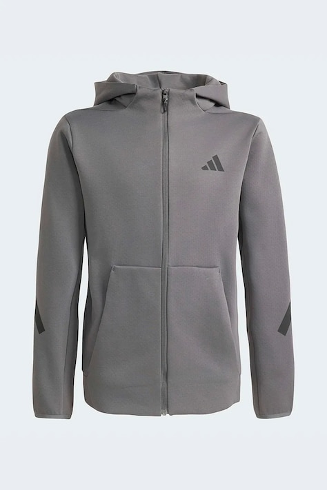 adidas Bluza rozpinana z kapturem dziecięca szara KY6295