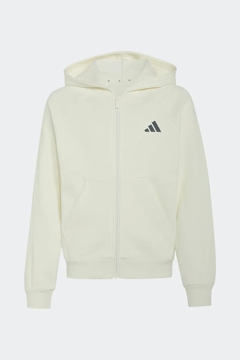 adidas bluza rozpinana z kapturem dziecięca z bawełną beżowa KS5141
