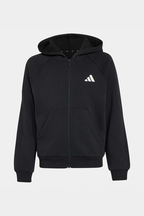 adidas bluza rozpinana z kapturem dziecięca z bawełną czarna KS5138