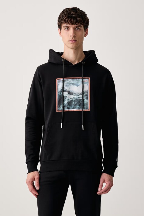 Iceberg Bluza z kapturem męska bawełniana czarna E042 630A