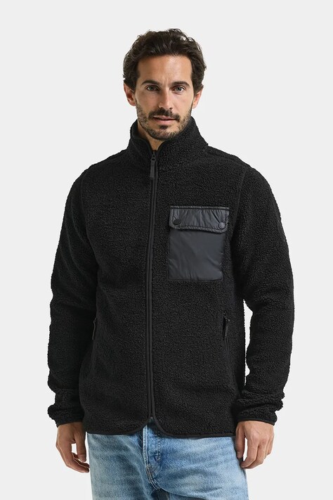 Didriksons Bluza rozpinana męska polarowa PETER czarna 506361