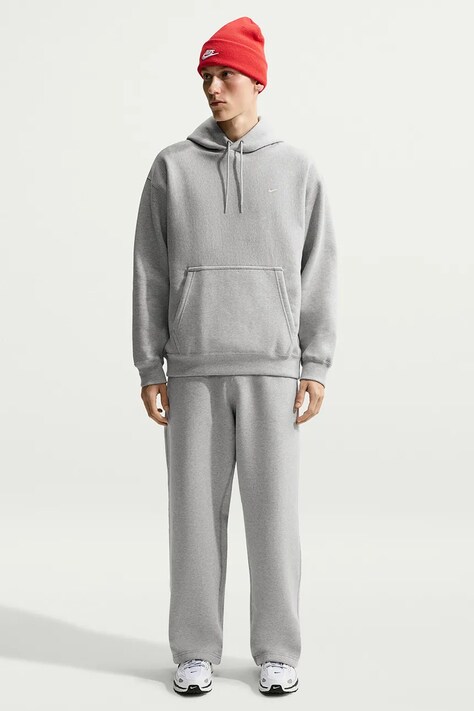 Nike Sportswear Bluza z kapturem męska z bawełną Solo Swoosh szara HV1082.063