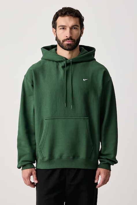 Nike Sportswear Mikina s kapucňou pánska s bavlnou Solo Swoosh zelená HV1082.323